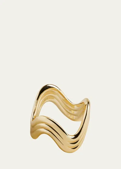 L'objet Gold-tone Ripple Napkin Rings, Set Of 4