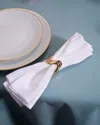 L'objet Gold-tone Ripple Napkin Rings Jewels, Set Of 4