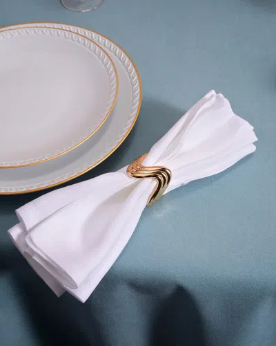 L'objet Gold-tone Ripple Napkin Rings, Set Of 4