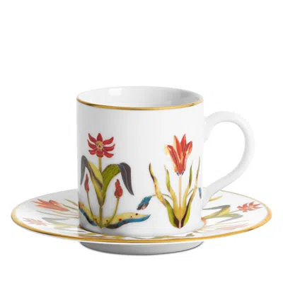 L'objet Grand Tour Espresso Cup And Saucer In Animal Print