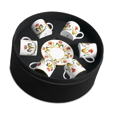 L'objet Grand Tour Espresso Cup And Saucer, Set Of 6 In Multi