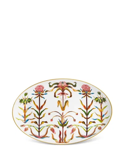 L'objet Grand Tour Floral Platter In White