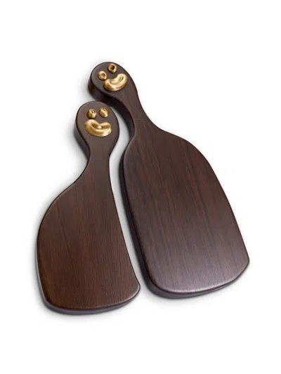 L'objet Haas Brothers 2-piece Smoked Oak Cheeseboard Set