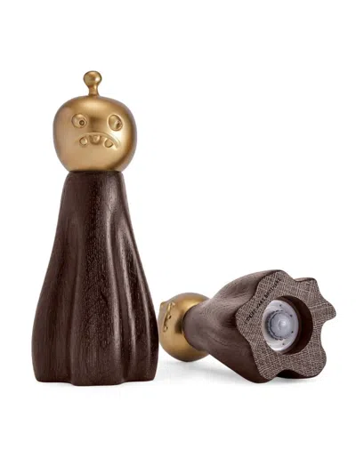 L'objet Haas Brothers 2-piece Smoked Oak Salt & Pepper Mill Set