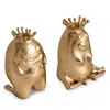 L'objet Haas King + Queen Candlesticks, Set Of 2 In Gold