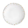 L'objet Haas Mojave Dinner Plate With Gold Accents In White/gold
