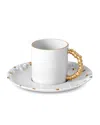 L'objet Haas Mojave 2-piece 24k Gold & Porcelain Espresso Cup & Saucer Set In Gold