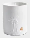 L'objet Haas Mojave Palm Candle In White/gold