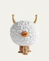 L'objet Haas 24k Goldplated & Porcelain Monster Incense Burner In White