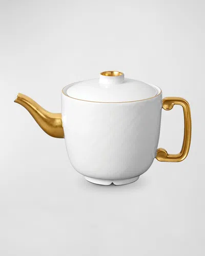 L'objet Han 24k Gold-plated Teapot, 34 Oz. In White