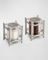 L'objet Han Platinum Salt & Pepper Shakers, Set Of 2 In Multi