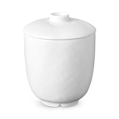 L'OBJET L'OBJET HAN WHITE SUGAR BOWL WITH LID
