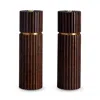 L'objet Ionic Five-piece Porcelain Box And Plate Set In Smoke Oak