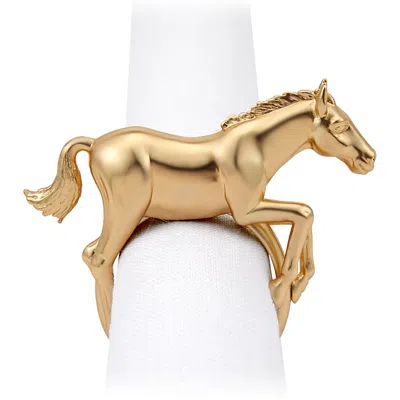 L'objet Goldplated Horse Napkin Ring