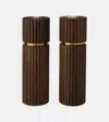 L'objet Ionic Five-piece Porcelain Box And Plate Set In Smoke Oak