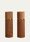 L'OBJET IONIC SALT & PEPPER MILLS, BLONDE OAK