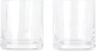 L'objet Iris Double Old Fashioned Glasses Set In Transparent