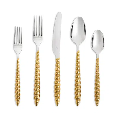 L'objet Jessica Mccormack Gold Shell 5-piece Flatware Set