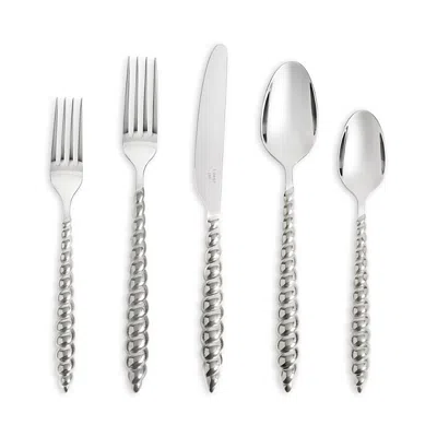 L'objet Jessica Mccormack Shell 5-piece Flatware Set In Silver
