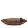 L'objet Kelly Behun Leaf Smoked Oak Oval Bowl In Brown