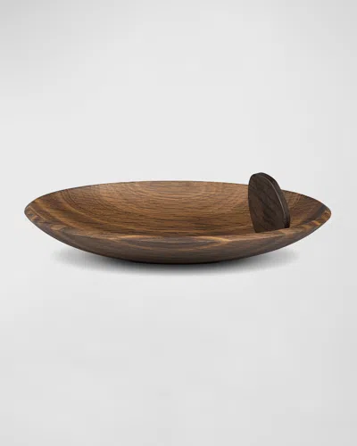 L'objet Kelly Behun Leaf Smoked Oak Oval Bowl In Brown