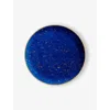 L'objet Lapis Fine-porcelain Canape Plates Set Of Four Blue In Blue