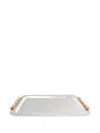 L'objet Large Bamboo Serving Tray (56cm X 42cm) In Silver