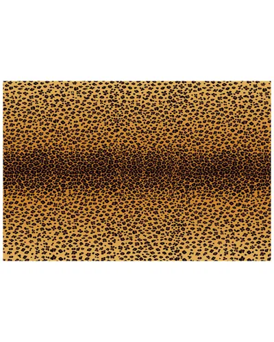 L'objet Linen Sateen Leopard Tablecloth In Brown