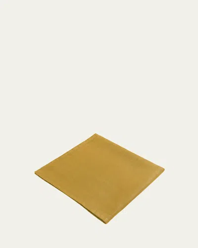 L'objet Linen Sateen Napkins S4 Mustard In Yellow