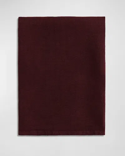 L'objet Linen Sateen Napkins, Wine - Set Of 4 In Burgundy