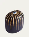 L'objet Lito Porcelain Candle In Blue/gold