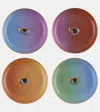 L'objet Lito Set Of 4 Plates In Blue
