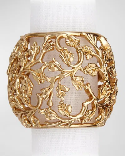 L'objet Lorel Napkin Rings Jewels, Set Of 4 In Gold