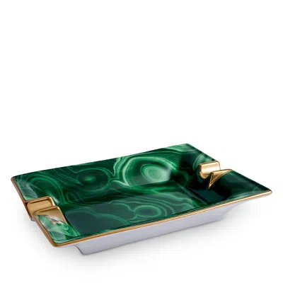 L'OBJET L'OBJET MALACHITE ASHTRAY