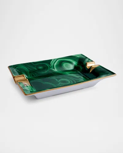 L'OBJET MALACHITE ASHTRAY