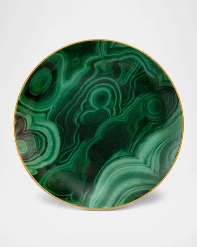 L'OBJET MALACHITE CANAPE PLATES, SET OF 4