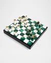 L'objet Malachite Chess Set In Green
