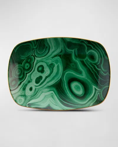 L'OBJET MALACHITE RECTANGULAR TRAY