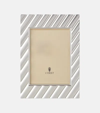 L'objet Maxime Platinum-plated Metal Picture Frame