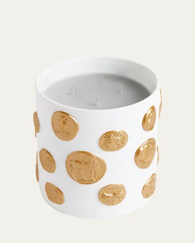 L'objet Mdaille 3-wick Candle In Whitegold