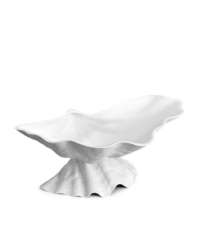 L'objet Medium Porcelain Neptune Shell Bowl In White
