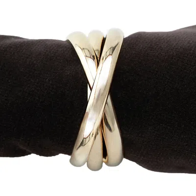 L'OBJET L'OBJET NAPKIN JEWELS, GOLD TRIPLE-RING, SET OF 4,NJ1002