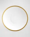 L'objet Neptune 24k Gold-rimmed Coupe Bowl In White/gold