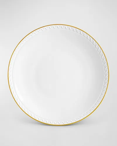 L'objet Neptune 24k Gold-rimmed Dinner Plate In White
