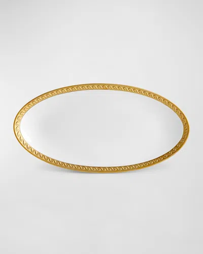 L'objet Neptune 24k Gold-rimmed Oval Platter, 14"