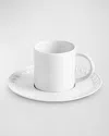 L'objet Neptune Espresso Cup And Saucer In White