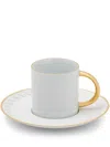 L'objet Neptune Espresso Cup And Saucer In Weiss