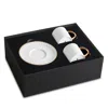 L'objet Neptune 3-piece Espresso Cup & Saucer Set In Gold