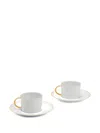 L'objet Neptune Tea Cup & Saucer (set Of Two) In White
