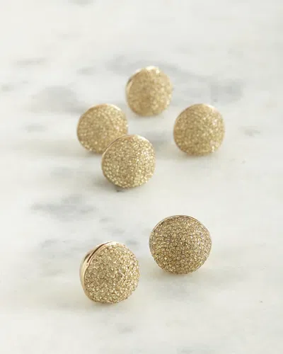 L'objet Pave Sphere Place Card Holders, Set Of 6 In Gold